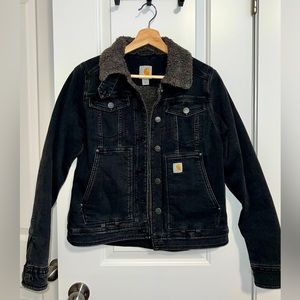 Carhartt insulated black jean jacket. XS